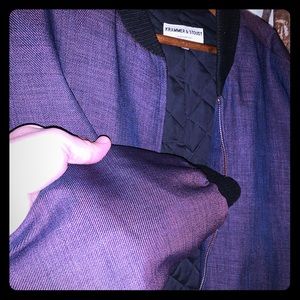 Purple subtle two tone bomber jacket
